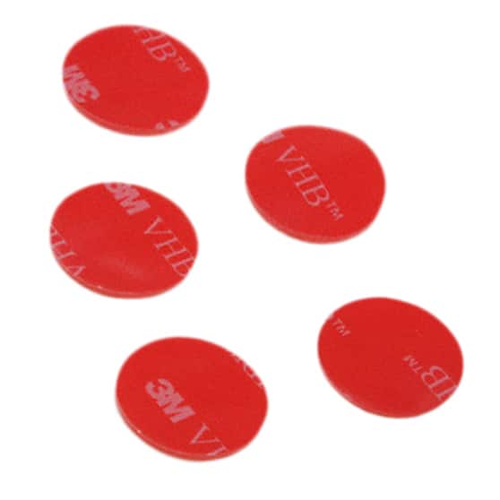 5-4910-3/4-2R TAPE DBL COATED CLR 3/4"X 2" 5PK