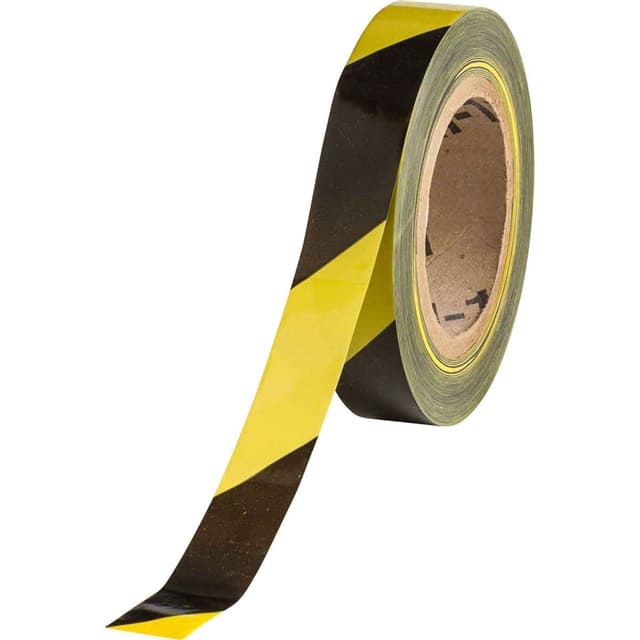 91237 BLK/YEL STRIPE B912, 1"X500'