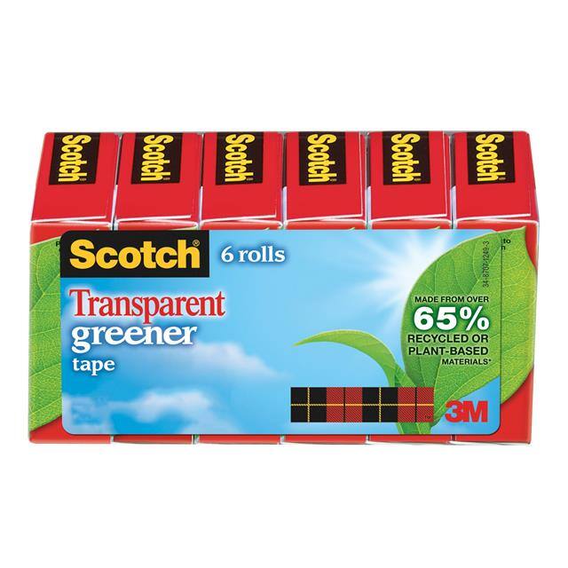 612-6P SCOTCH TRANSPARENT GREENER TAPE