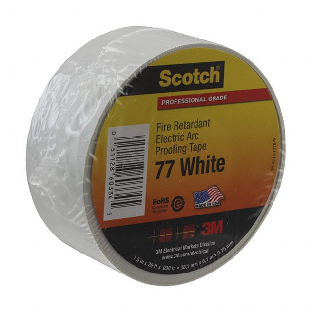 77 WHITE-1-1/2X20FT TAPE FIRE RETARDANT 1 1/2"X6.7YD