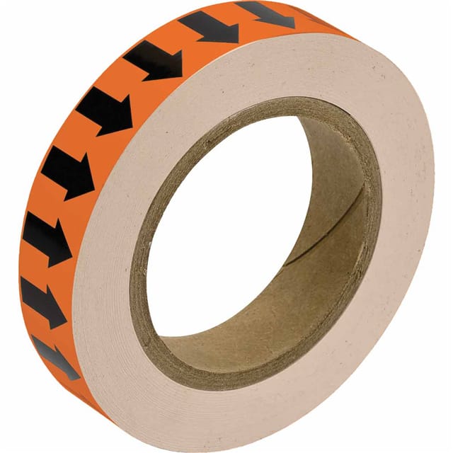 109940 B302 1"X30YDS BLK/ORG ARROW TAPE