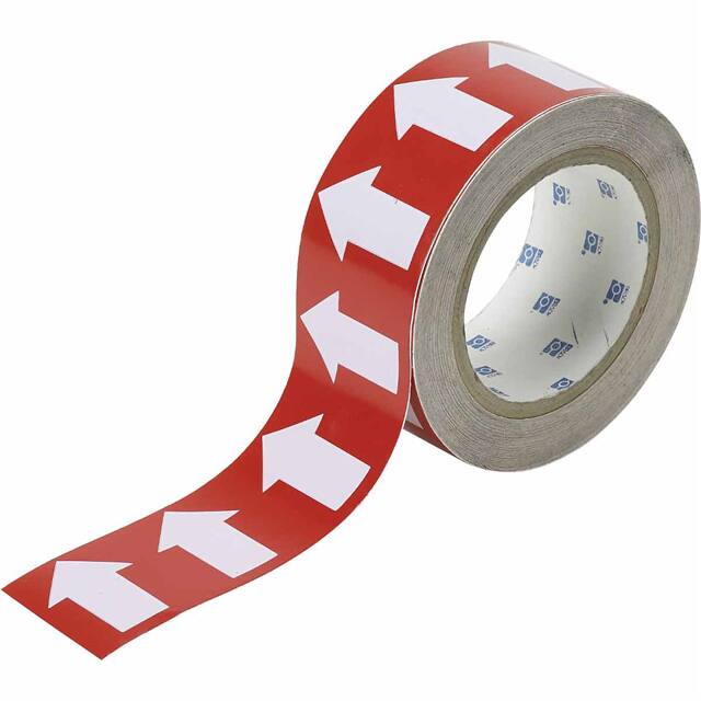 106168 B302 2"X30 YDS WHT/RED ARROW TAP