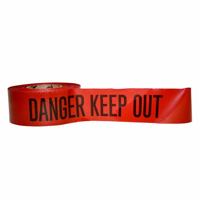 101349 B912 3"X1000' BLK/RED DANGER KEE