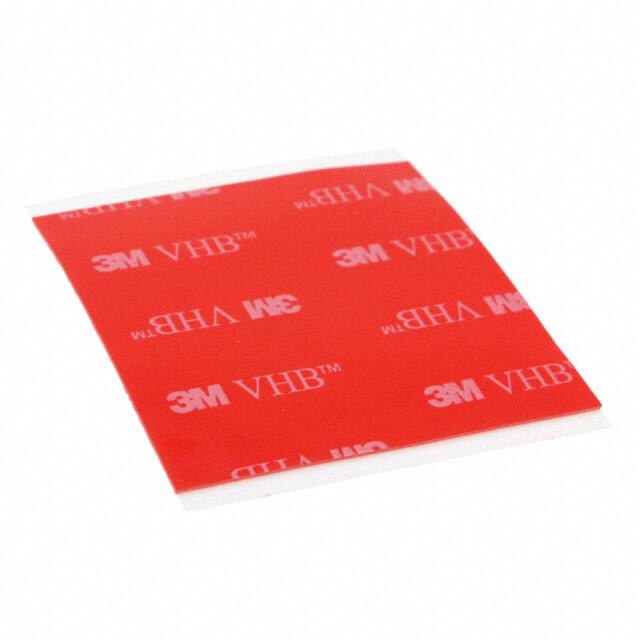 3M 4905 2"SQ-100 TAPE DBL COATED CLR 2"X 2" 100PK