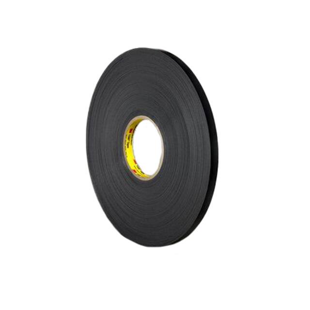 4929-BLACK-1/2"X72YD BULK TAPE DBL COATED BLK 1/2"X 72YDS