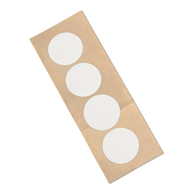 VF32W CIRCLE-0.5"-5 1/32" THICK WHITE DOUBLE COATED