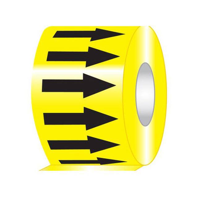 PPMR4X54BY ARROW TAPE 4"X54' BLK/YELLOW,RL