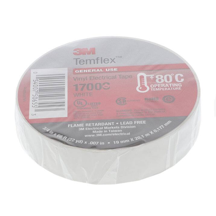 1700C-WHITE-3/4X66' TEMFLEX GENERAL USE VINYL ELECTR