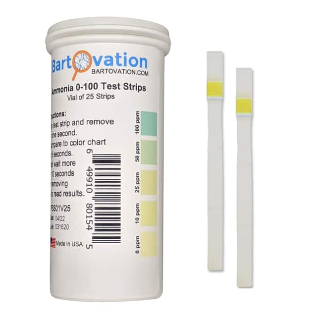 PSS01V25 AMMONIA TEST STRIPS 0-100 PPM [V
