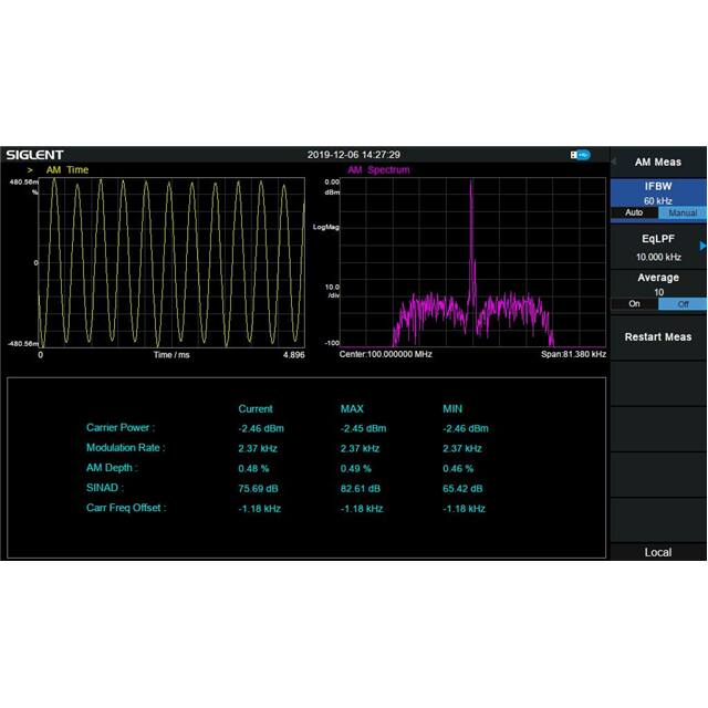 SSA3000XR-AMA ANALOG MODULATION ANALYSIS (AM/F