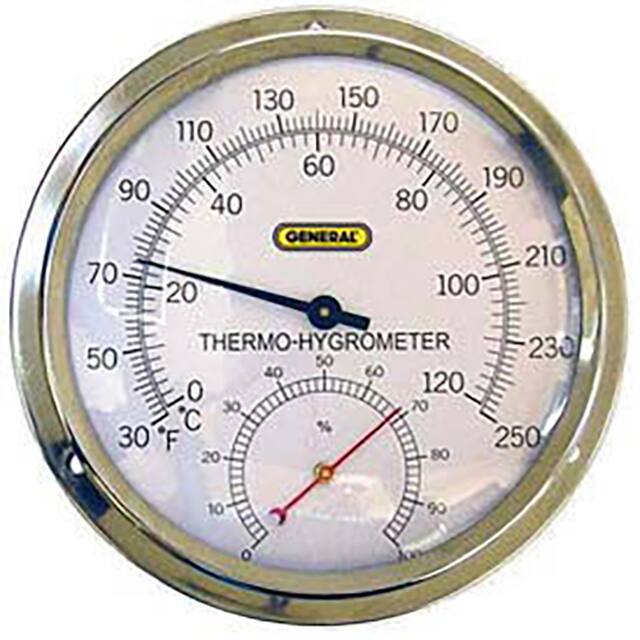 A600FC ANALOG THERMO-HYGROMETER W/5" AL