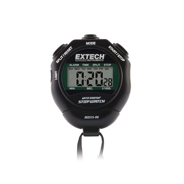 365515-BK STOPWATCH/CLOCK WITH BACKLIT DIS