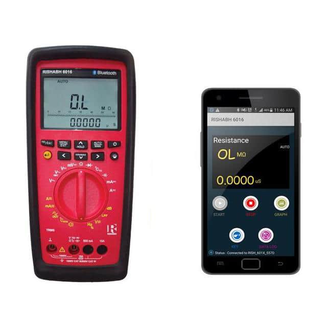 RISHABH 6016 BLUETOOTH TRUE RMS DIGITAL MULTIMETER WITH