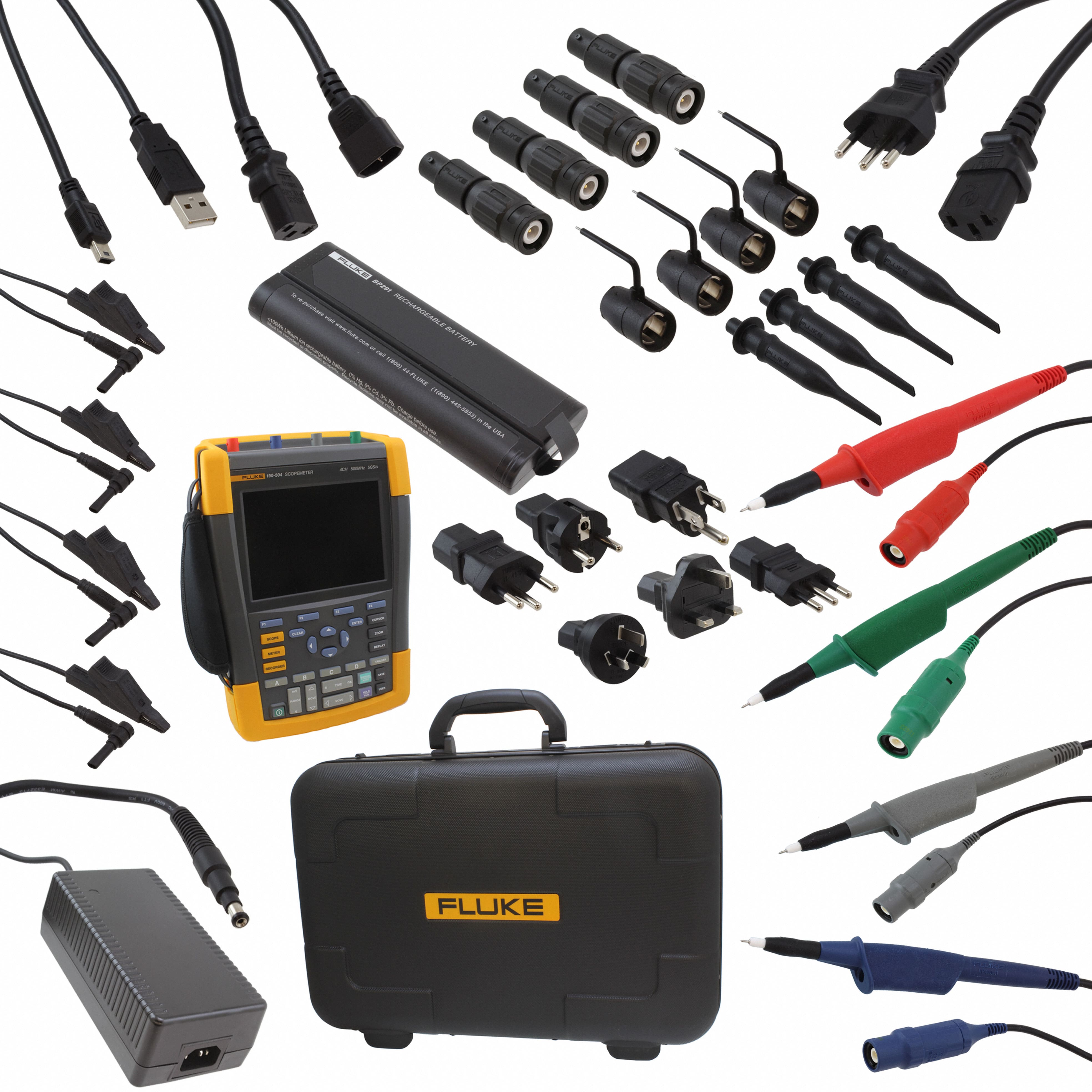 FLUKE-190-504/AM/S SCOPEMETER 4CH 500MHZ W/SCC
