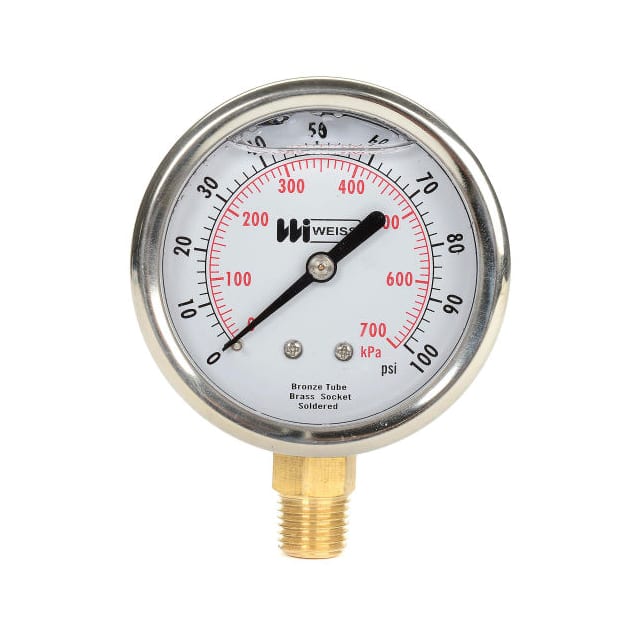 LF251-100-4L LIQUID FILLED 2-1/2" DIAL, 1/4"