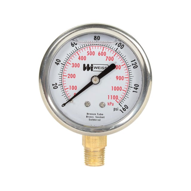 LF251-160-4L LIQUID FILLED 2-1/2" DIAL, 1/4"