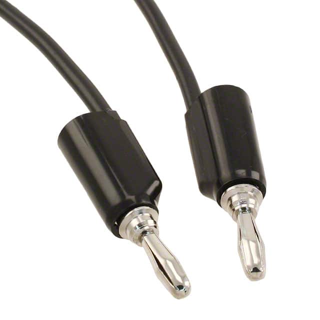 9111-8 BLK TEST LEAD BANANA TO BANANA 8"