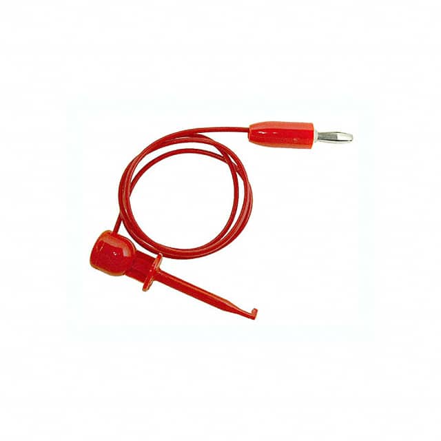 BX1W-18 RED TEST LEAD BANANA TO GRABBER 18"