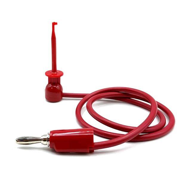 601W-60RED TEST LEAD BANANA TO GRABBER 60"