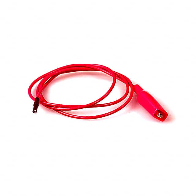 9864-24 RED TEST LEAD GATOR TO SOCKET 24"