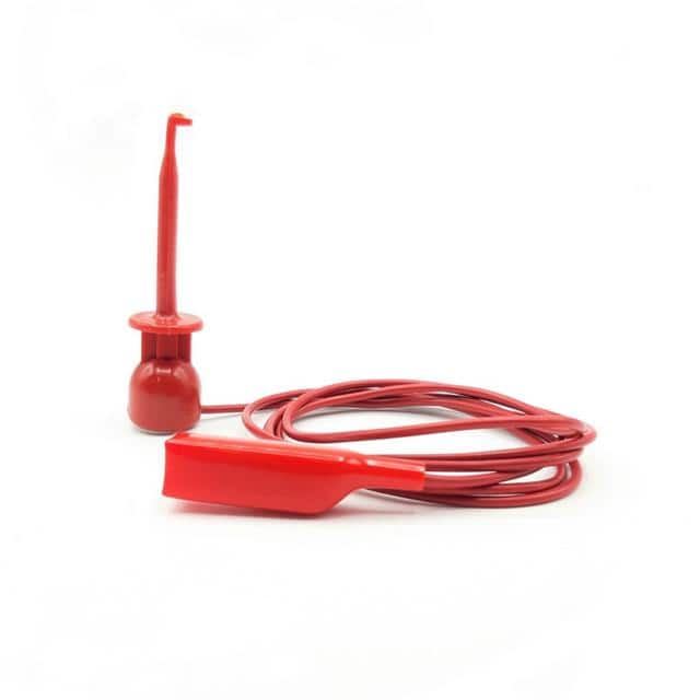 229W-12RED TEST LEAD GATOR TO MINI HOOK 12"