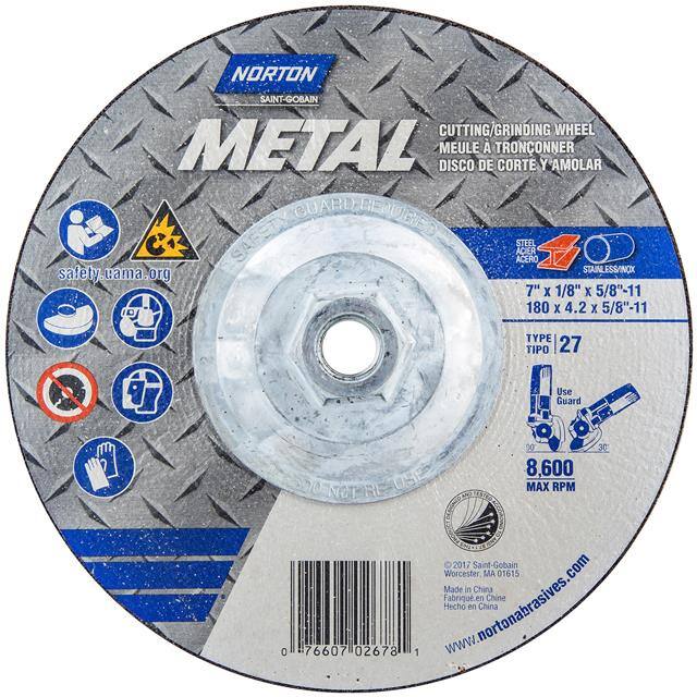 07660702678 7 x 1/8 x 5/8-11 In. Metal Grind