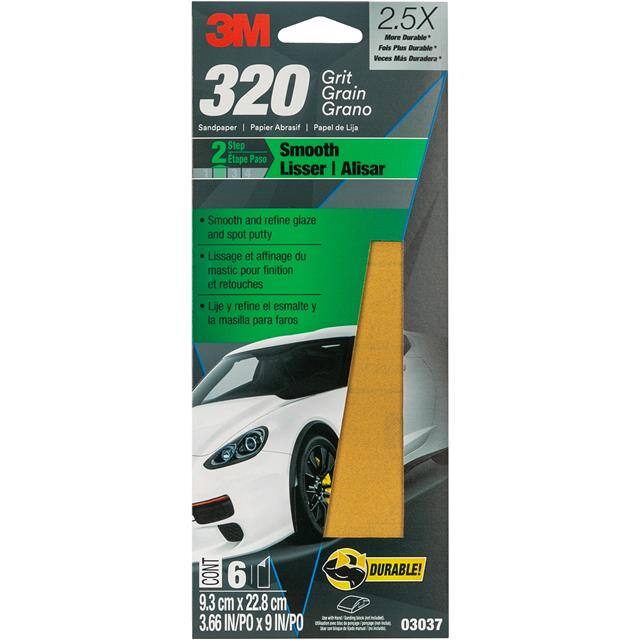03037 3M SANDPAPER, 03037, 320 GRIT, 3