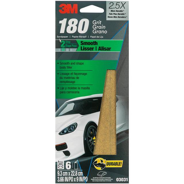 03031 3M SANDPAPER, 03031, 180 GRIT, 3