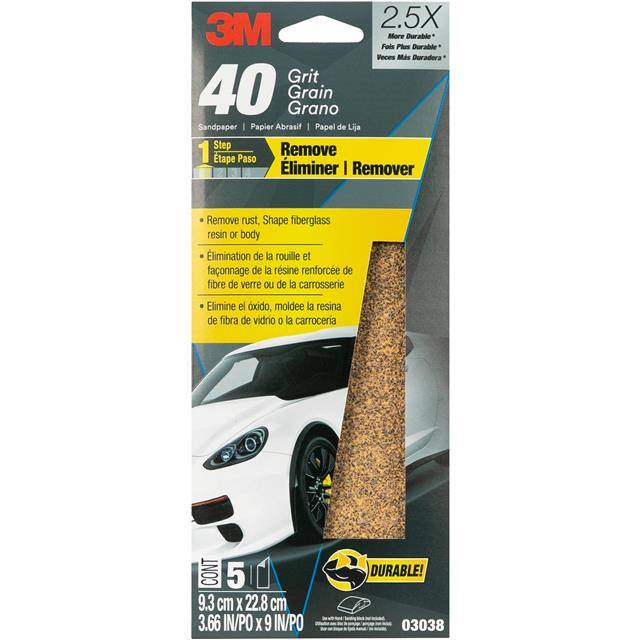 03038 3M SANDPAPER, 03038, 40 GRIT, 3
