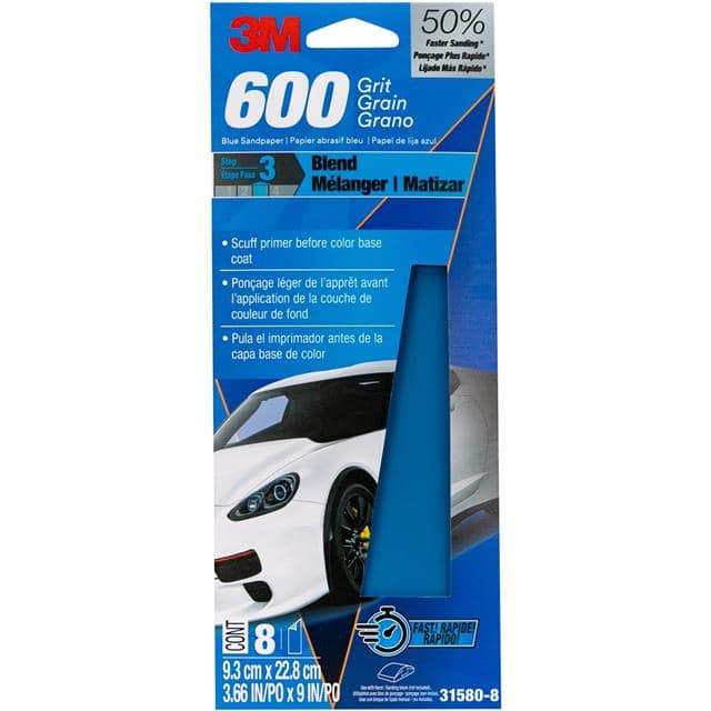 31580-8 3M BLUE SANDPAPER 31580-8, 3 2/3