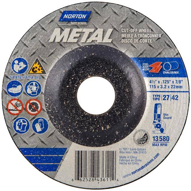 66252843611 4-1/2 x 1/8 x 7/8 In. Metal Grin