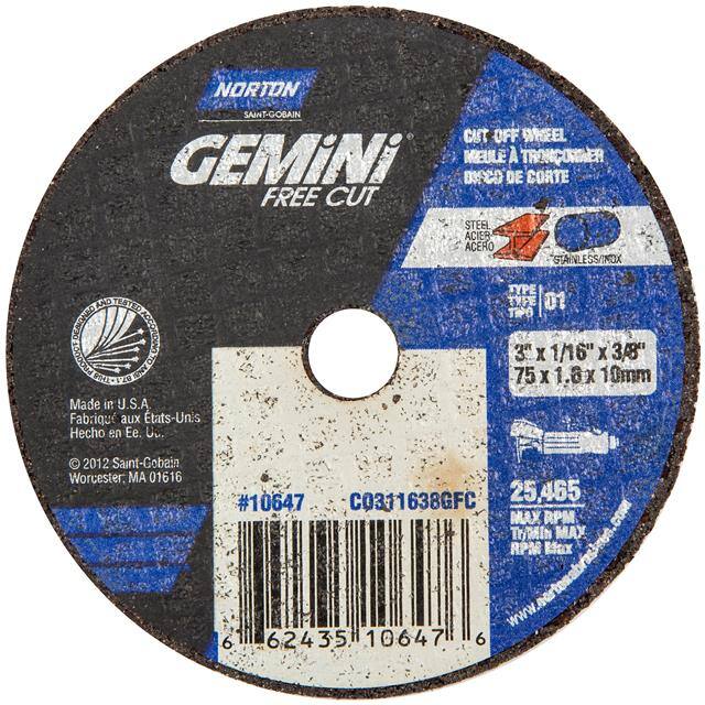 66243510647 3 x 1/16 x 3/8 In. Gemini Cut-Of