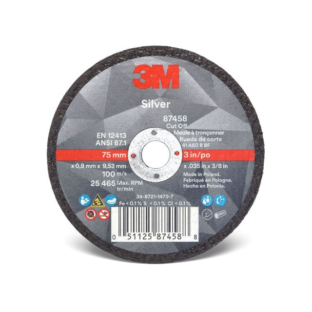 7100139208 SILVER CUT-OFF WHEEL T1 36 GRIT