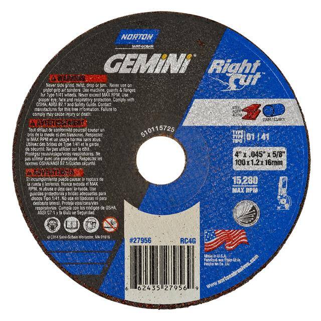 66243527956 4 x .045 x 5/8 In. Gemini RightC