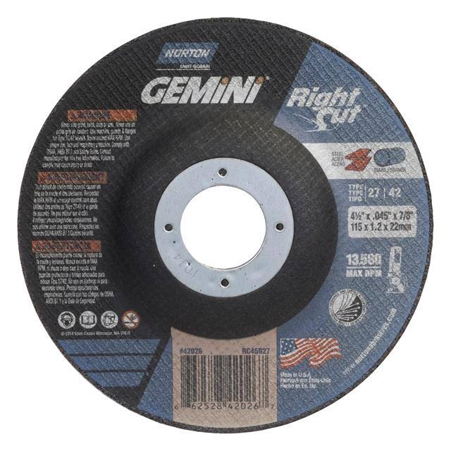 66253370065 4-1/2 x .045 x 7/8 In. Gemini Ri