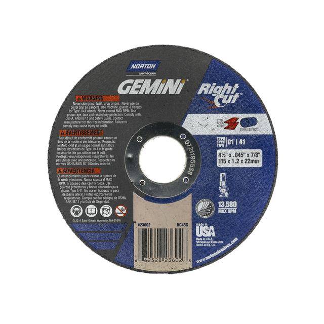 66252823602 4-1/2 x .045 x 7/8 In. Gemini Ri