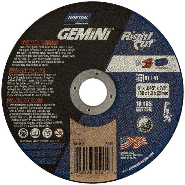 66252841215 6 x .045 x 7/8 In. Gemini RightC