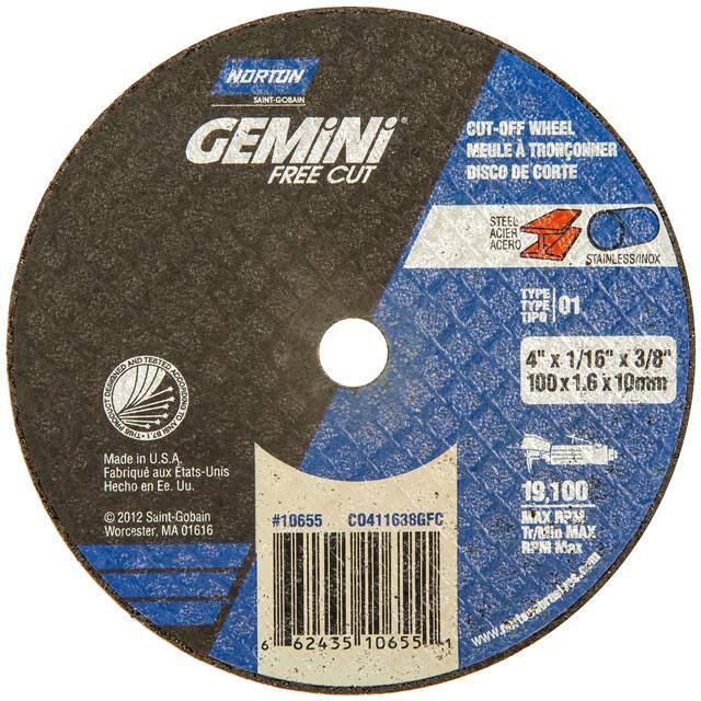 66243510655 4 x 1/16 x 3/8 In. Gemini Cut-Of