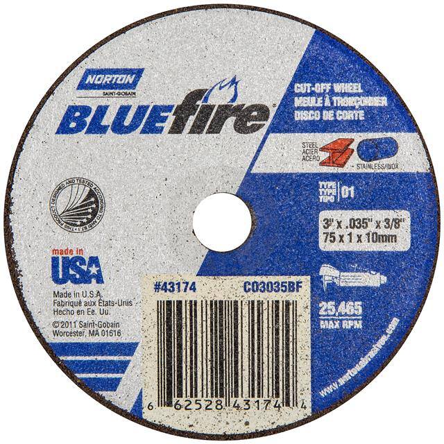 66252843174 3 x .035 x 3/8 In. BlueFire Cut-
