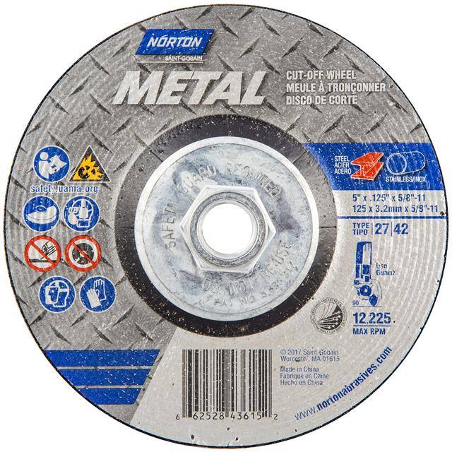 66252843615 5 x 1/8 x 5/8-11 In. Metal Grind