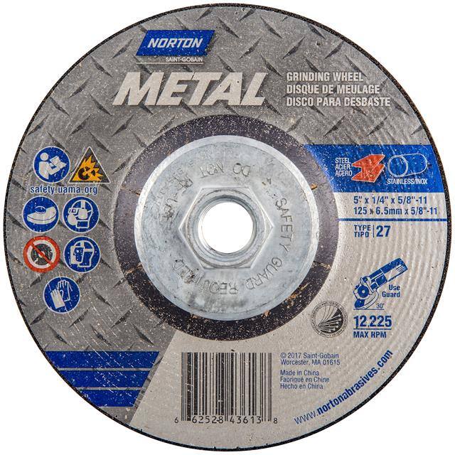 66252843613 5 x 1/4 x 5/8-11 In. Metal Grind