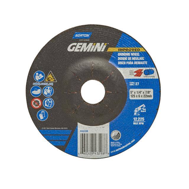 66252843598 5 x 1/4 x 7/8 In. Gemini Grindin