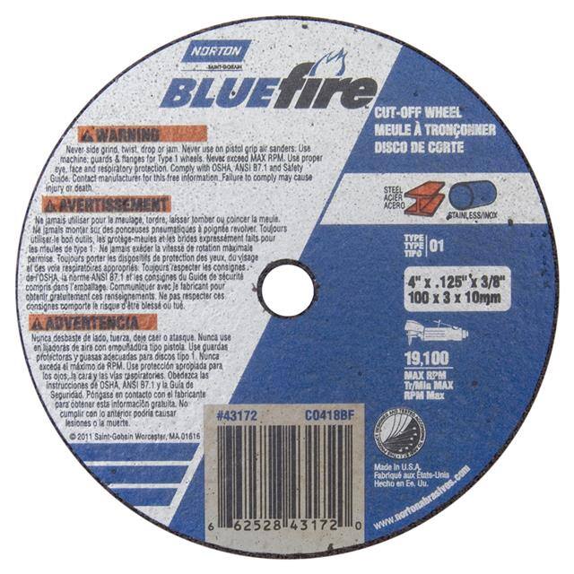 66252843172 4 x .125 x 3/8 In. BlueFire Cut-
