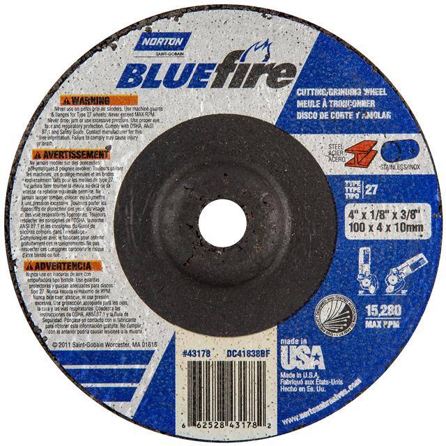66252843178 4 x 1/8 x 3/8 In. BlueFire Grind