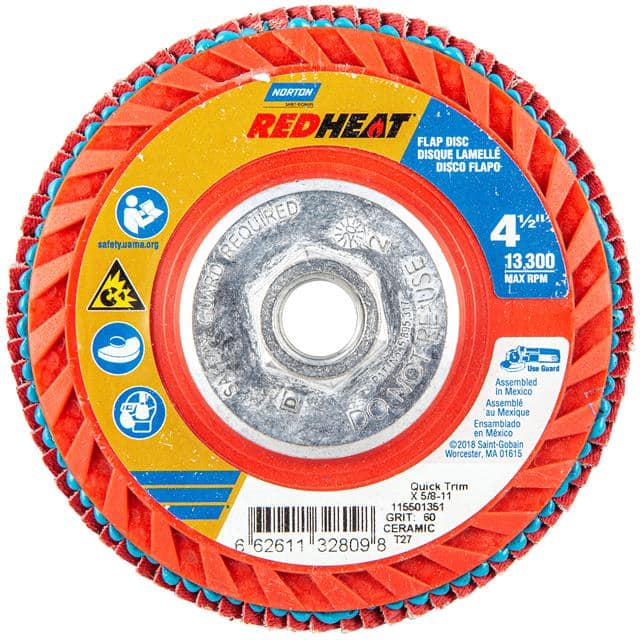 66261132809 4-1/2 x 5/8-11 In. Red Heat R983