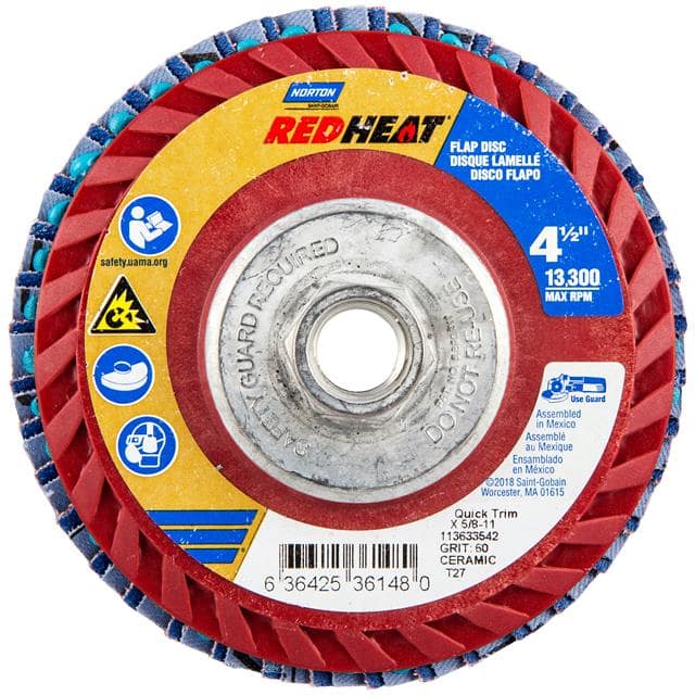 63642536148 4-1/2 x 5/8-11 In. Red Heat R961