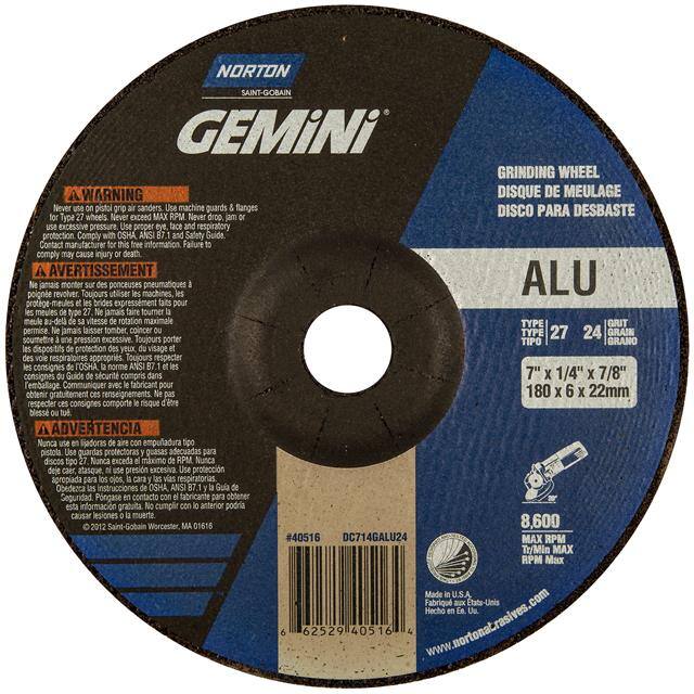 66252940516 7 x 1/4 x 7/8 In. Gemini ALU Gri