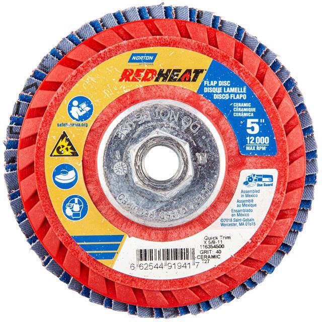 66254491941 5 x 5/8-11 In. Red Heat R961 Pla