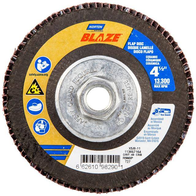 66261098290 4-1/2 x 5/8-11 In. Blaze Fibergl