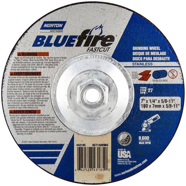 66252843185 7 x 1/4 x 5/8-11 In. BlueFire IN